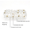 Custom Color Transparent Handschmuck für Frauen klobige Perlenkettenketten mit klarem Acrylarmband